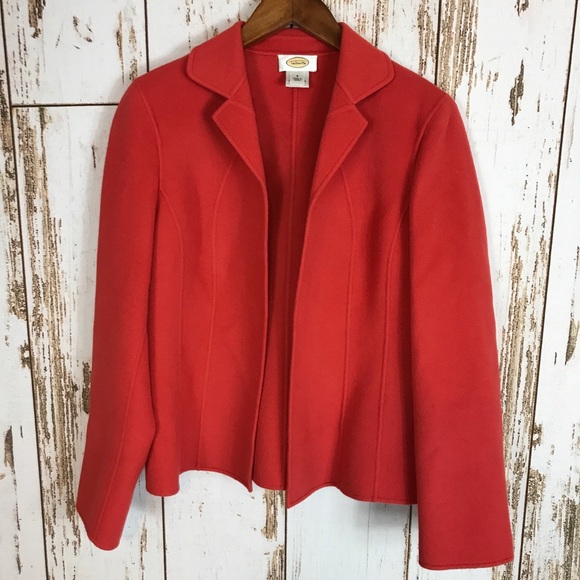 Talbots Jackets & Blazers - Vintage Talbots Red 100% Wool Jacket Size 8